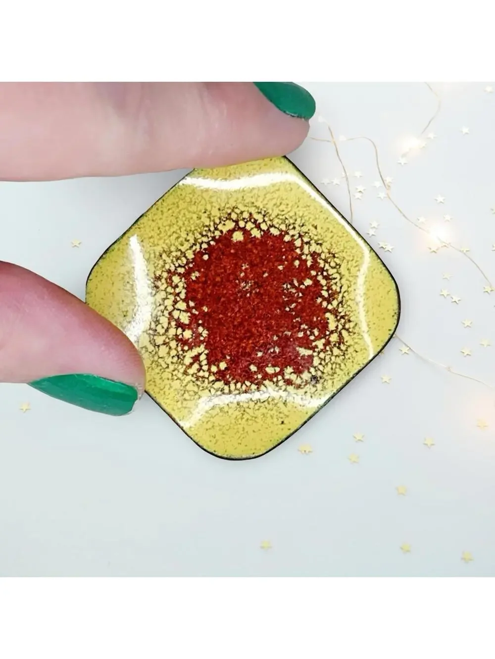 241. Yellow Enamel Vintage Brooch